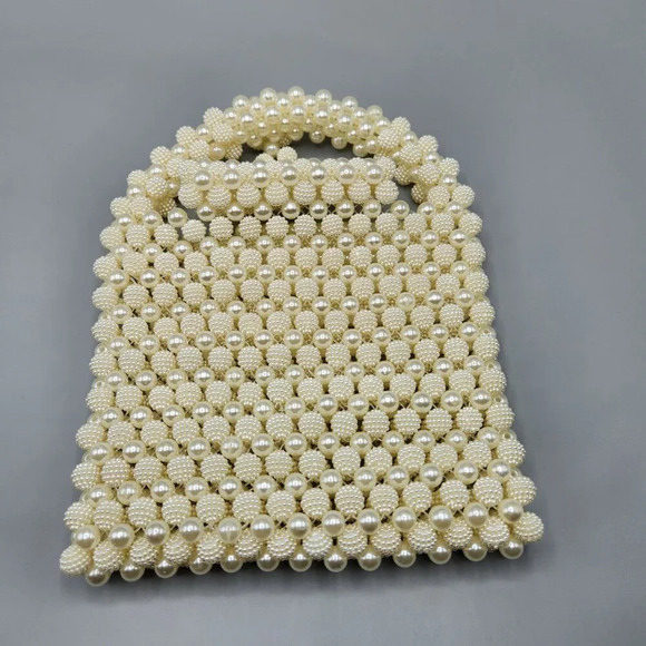 Handmade Pearly Berry Beaded Bag Clutch Purse Handbag - Picture 6 of 10